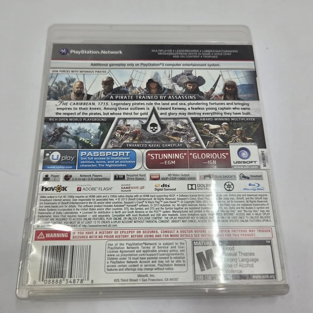 Assassin's Creed IV Black Flag Target Edition PS3 PlayStation 3 Game